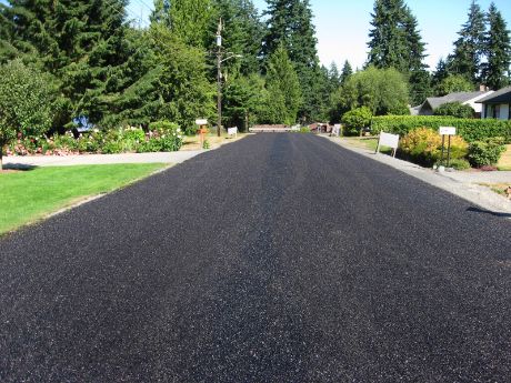 Residential asphalt road