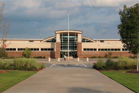 School asphalt road