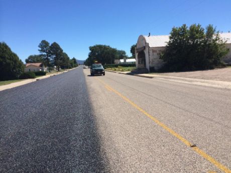 Car on an asphalt road