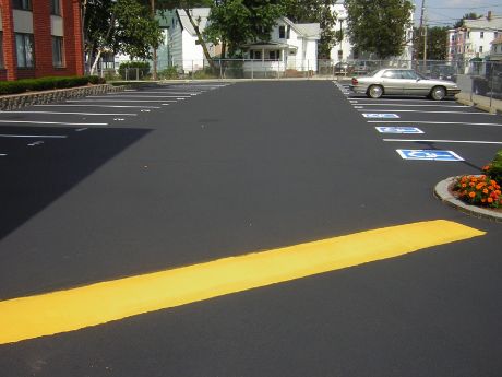 Parking lot striping