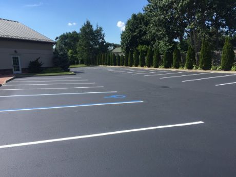 Asphalt parking lot