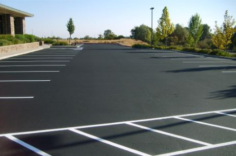 Asphalt parking lot