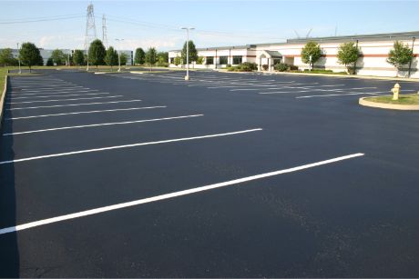 Asphalt parking lot