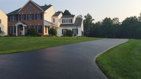 New asphalt driveway