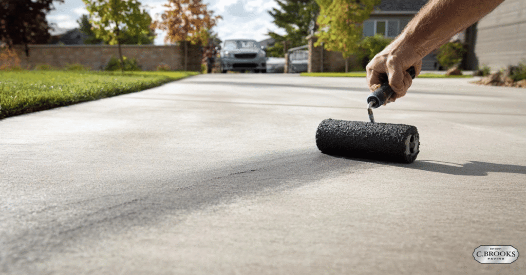 Asphalt Sealer on Concrete