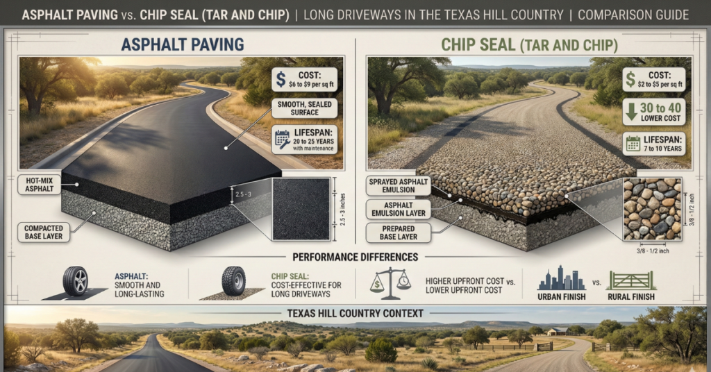 Asphalt vs Chip Seal