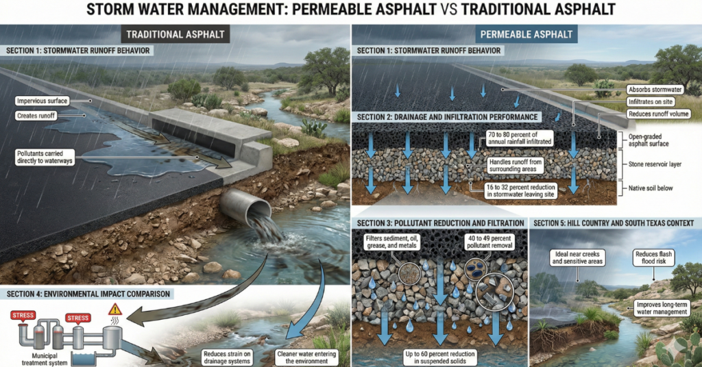 Permeable vs Traditional Asphalt