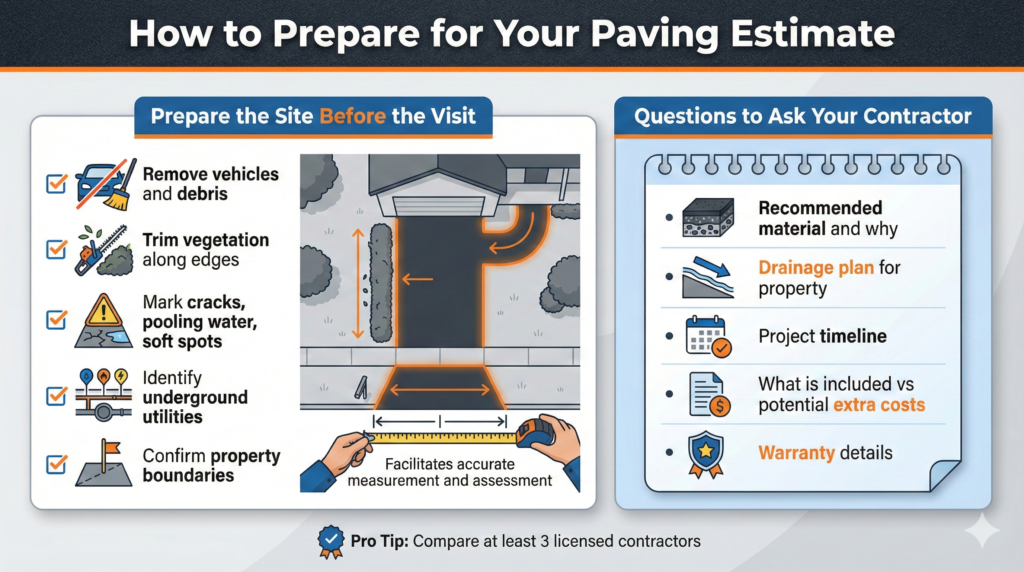 asphalt paving estimate process