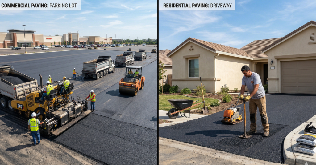 How Commercial Paving Differs From Residential Paving