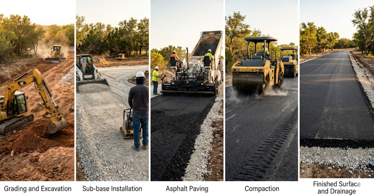 How Does Asphalt Paving Work? Step By Step Process Explained