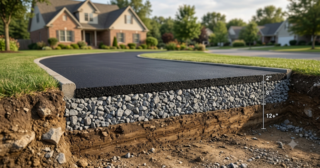How Thick Should an Asphalt Driveway Be? (Residential Guide)
