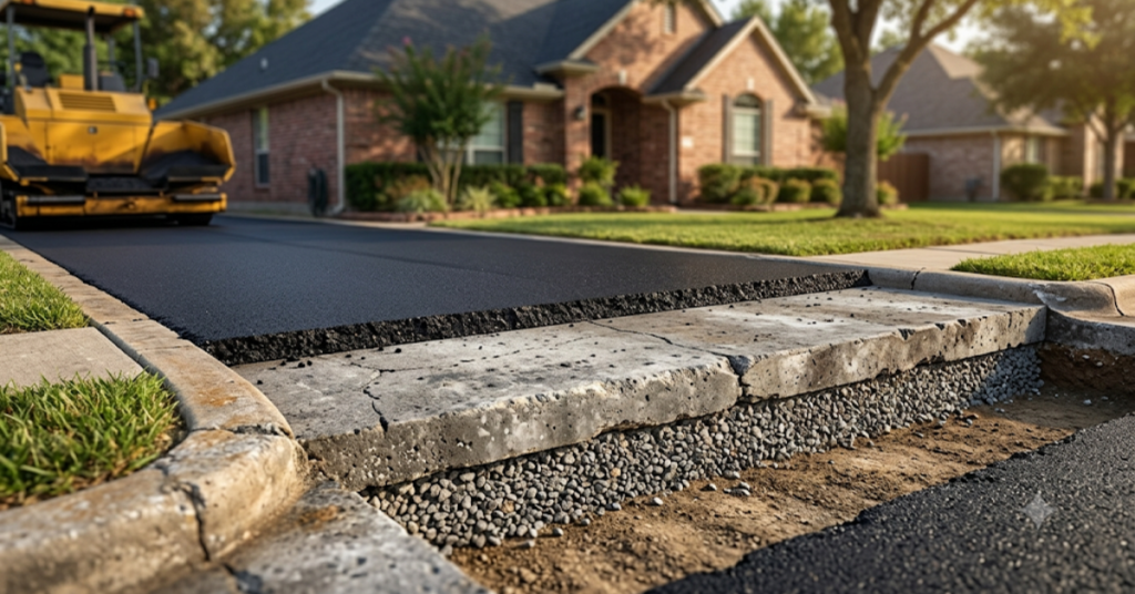 Can You Put Asphalt Over Concrete? What Texas Pros Say