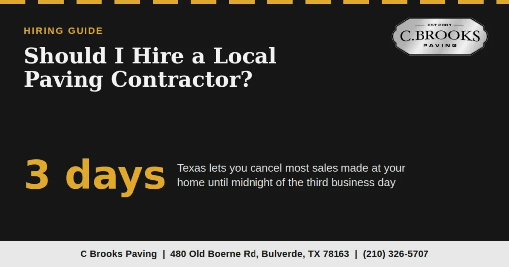 Should you hire a local paving contractor in Texas